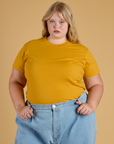 The Organic Vintage Tee - Mustard Yellow