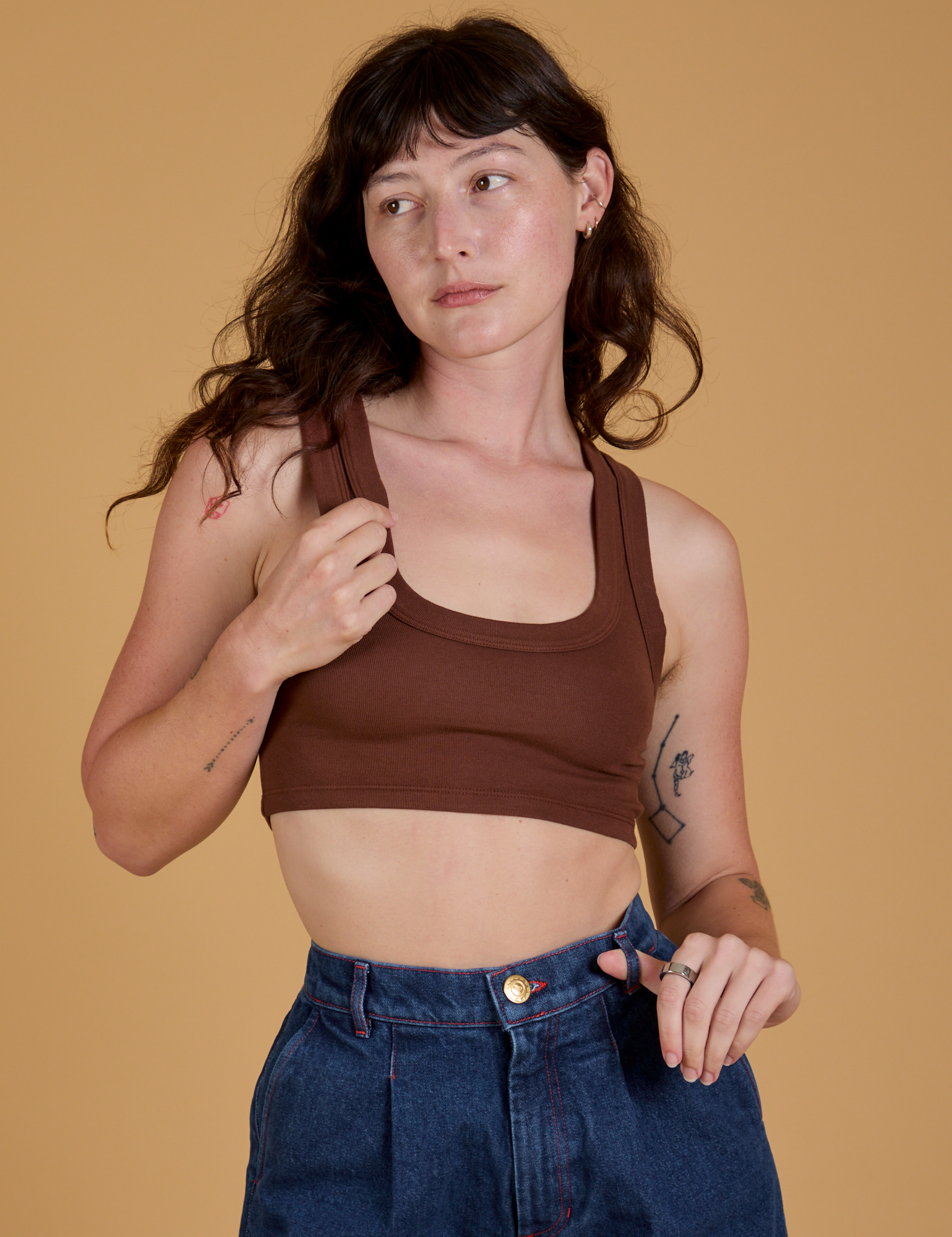 Mini Tank in Fudgesicle Brown worn by Alex