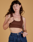 Mini Tank in Fudgesicle Brown worn by Alex