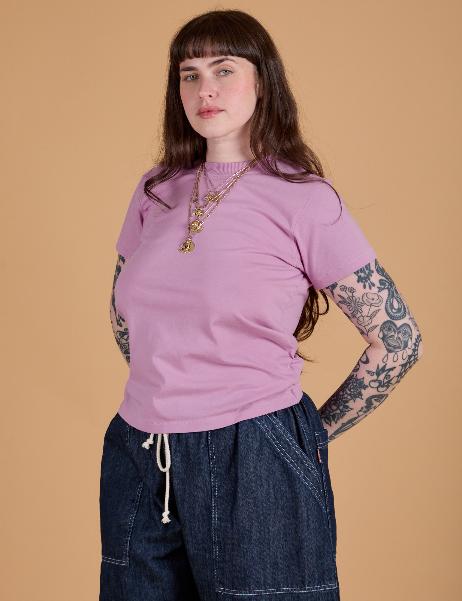 The Organic Vintage Tee - Lilac Purple