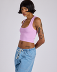 Cropped Tank Top - Lilac Purple