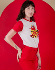 Side view of Vintage Tee in Devil Big Bud on Alex