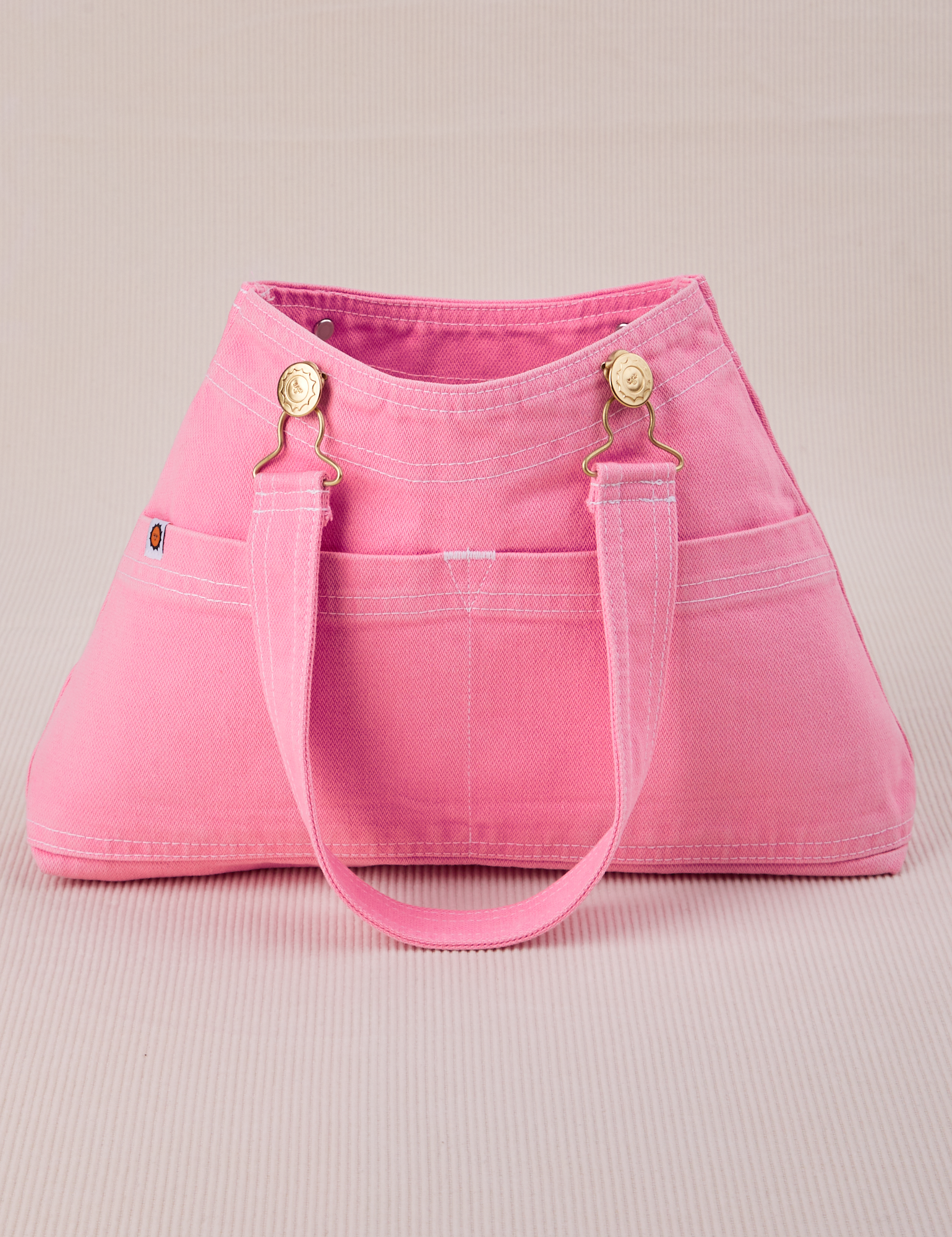 Opened Overall Handbag in Bubblegum Pink 
