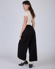 Pleated Pull-On Pants - Basic Black