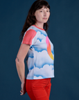Airbrush Moon Vintage Tee side view on Alex