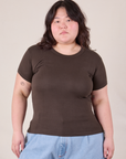 Baby Tee in Espresso Brown on Ashley