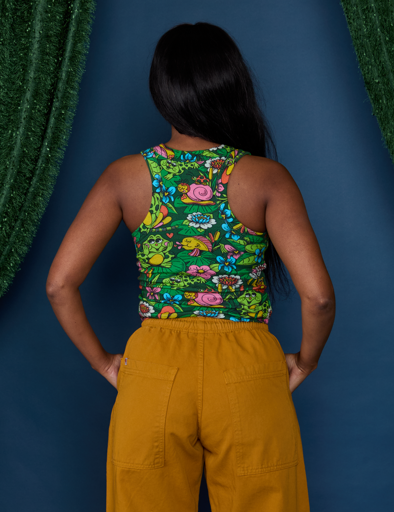 Pond Party Racerback Tank back view on Kandia