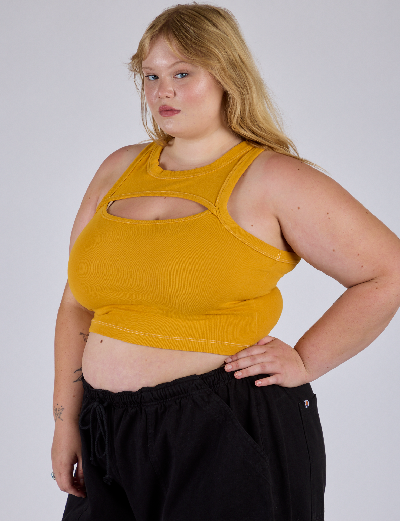 Porthole Tank - Mustard Yellow