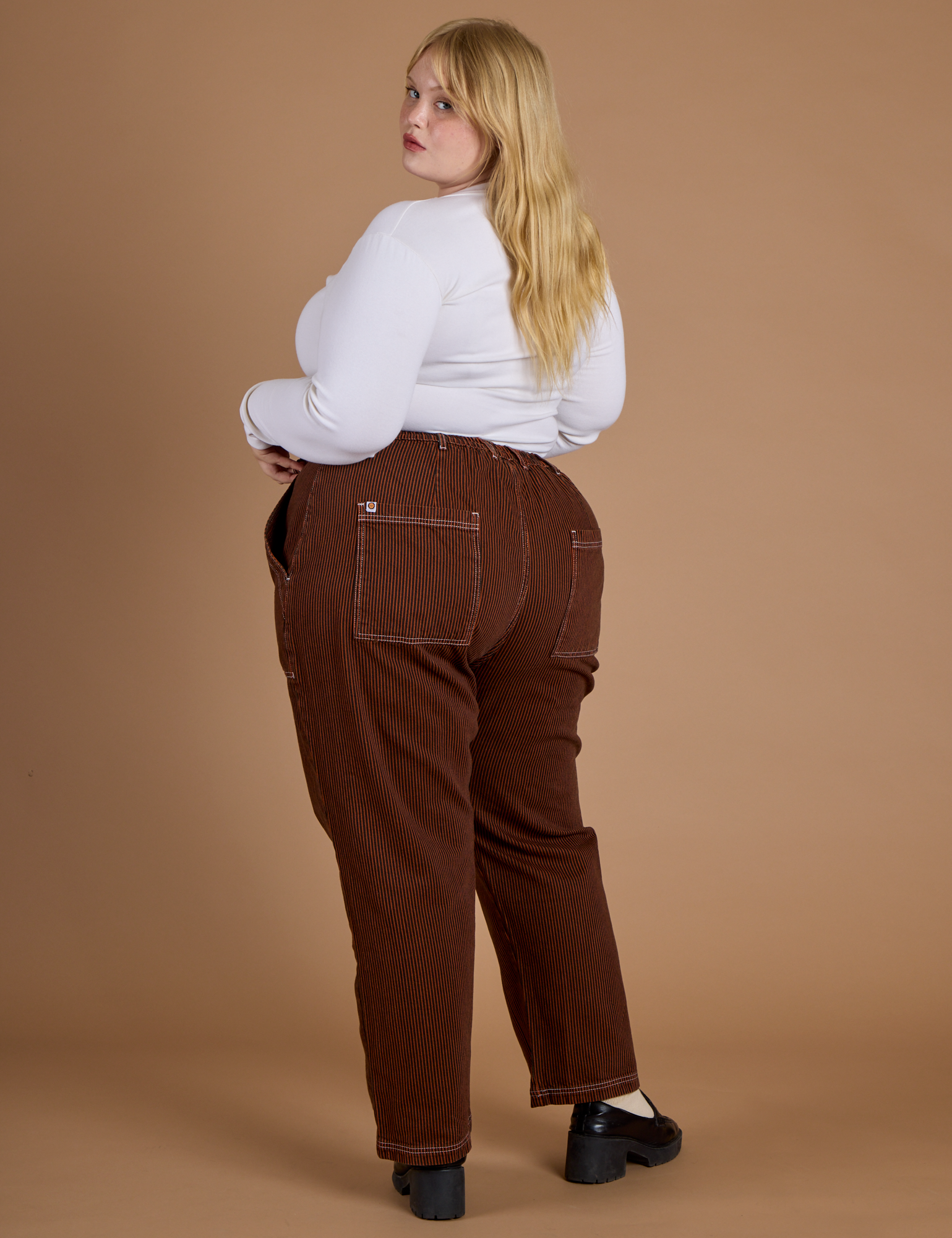 Railroad Denim Work Pants - Burnt Terracotta Overdye