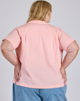 Pantry Button-Up in Baby Pink back view on Juliet