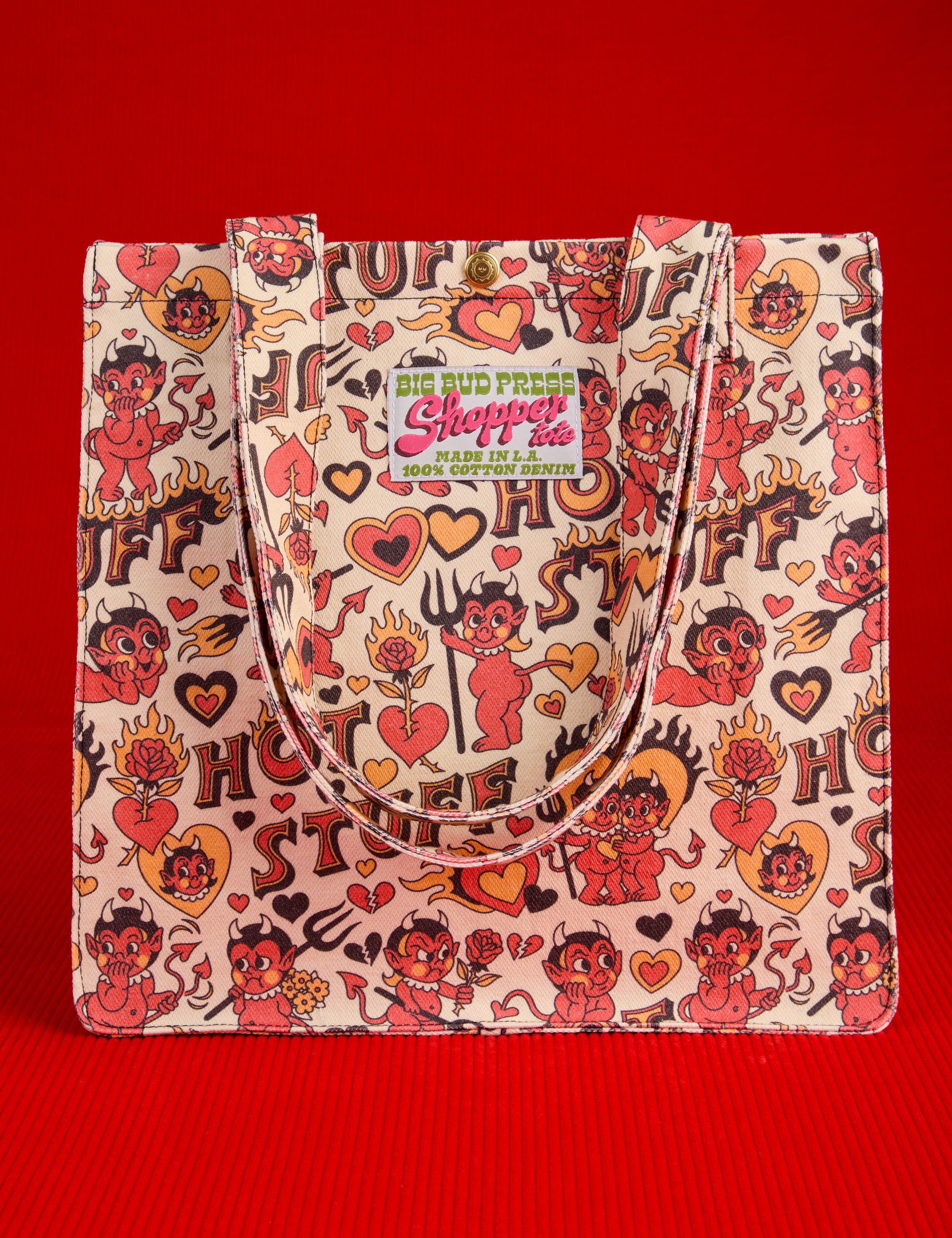 Hot Stuff Printed Shopper Tote