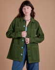 Ripstop Field Coat in Evergreen on Alex