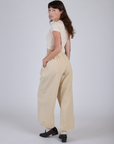 Pleated Pull-On Pants - Vintage Off-White