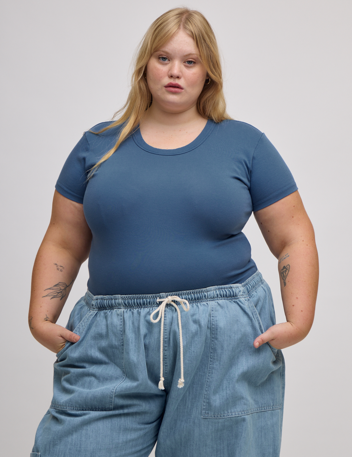 Baby Tee in French Blue on Juliet
