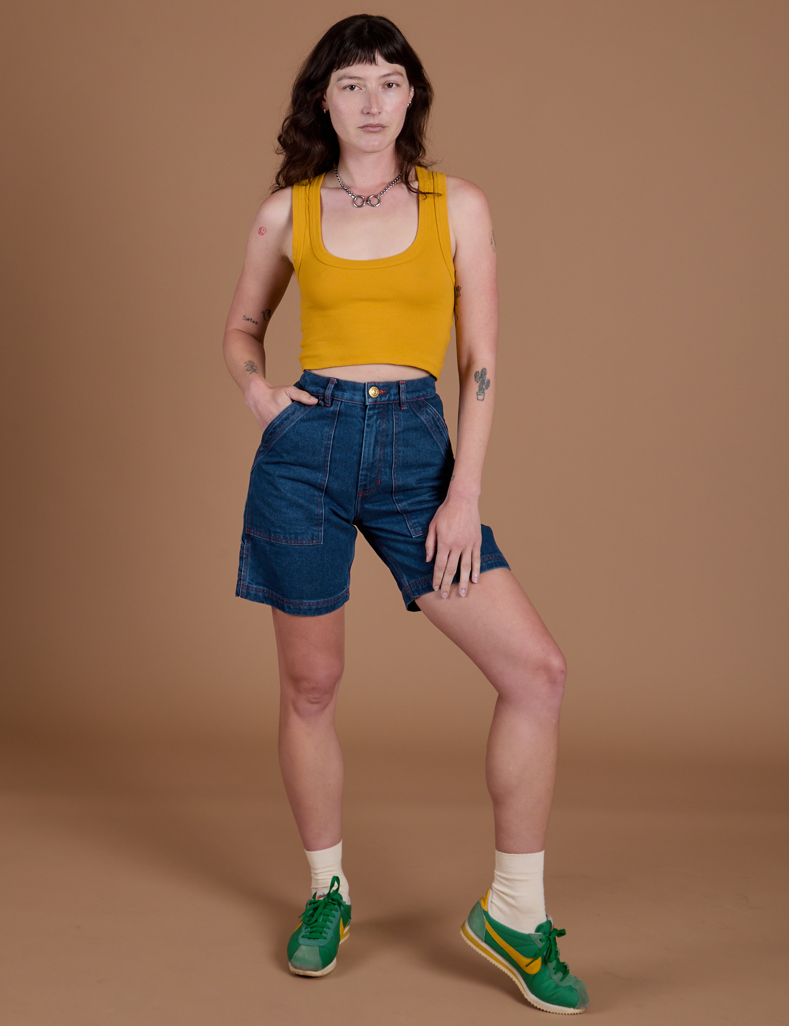 Carpenter Shorts - Dark Wash