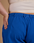 Close up back view of Heritage Trousers in Royal Blue on Juliet