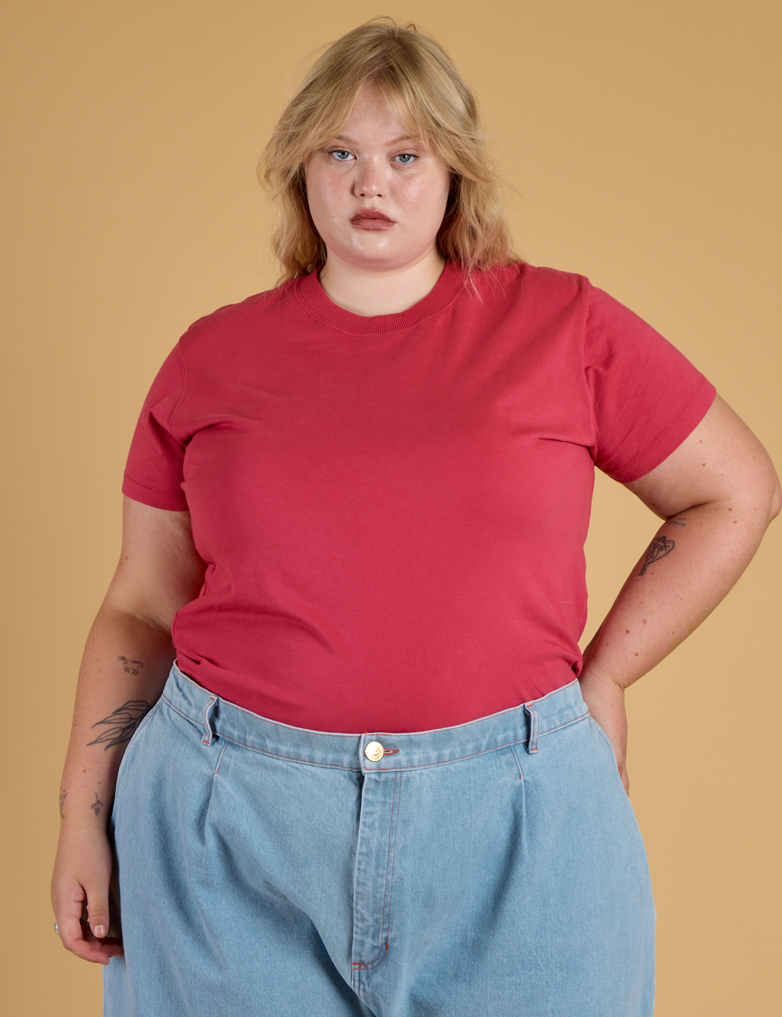 The Organic Vintage Tee - Hot Pink