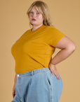 The Organic Vintage Tee - Mustard Yellow