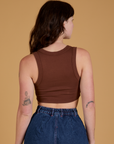 Mini Tank in Fudgesicle Brown back view on Alex