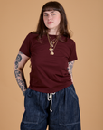The Organic Vintage Tee - Red Wine