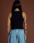 Icon Cropped Tank - Black Star