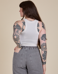 Racerback Tank in Vintage Tee White back view on Sydney