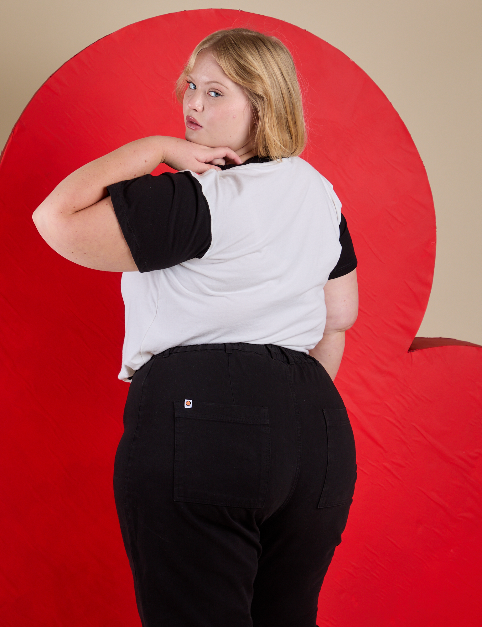 Angled back view of Vintage Tee in Don't Call Me on Juliet
