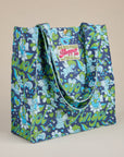 Angled front view of Angel Printed Shopper Tote