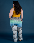 Work Pants in Night Sky Airbrush back view on Ashley