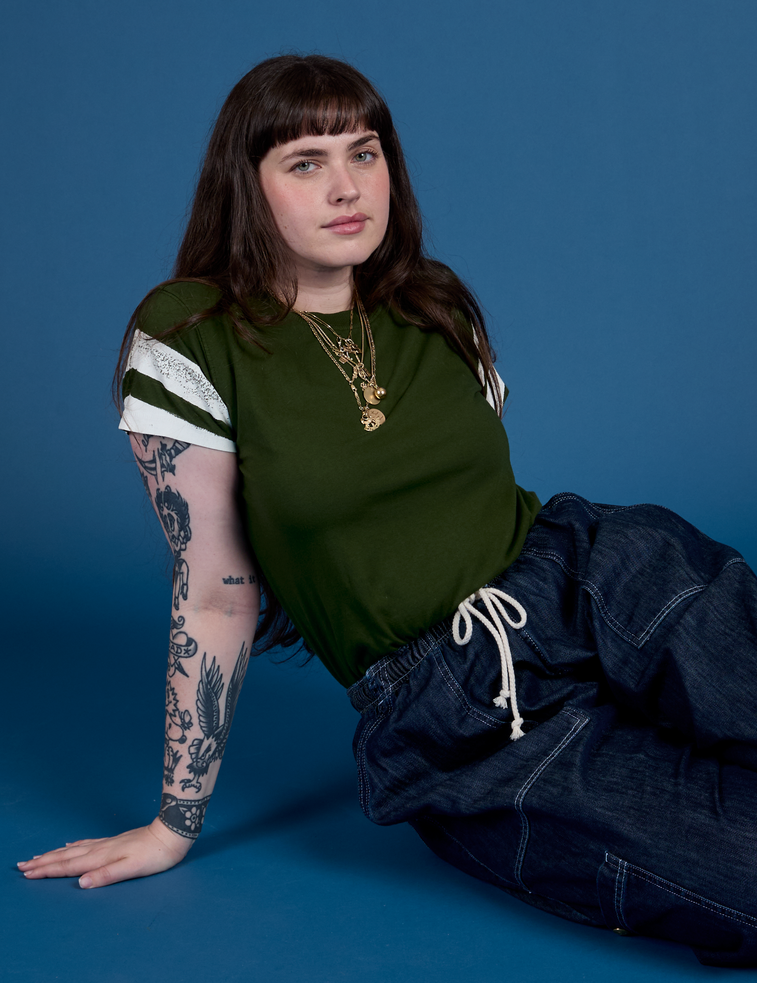 Painted Vintage Tee in Evergreen on Sydney