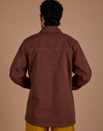 Ripstop Field Coat in Fudgesicle Brown back view on Jesse