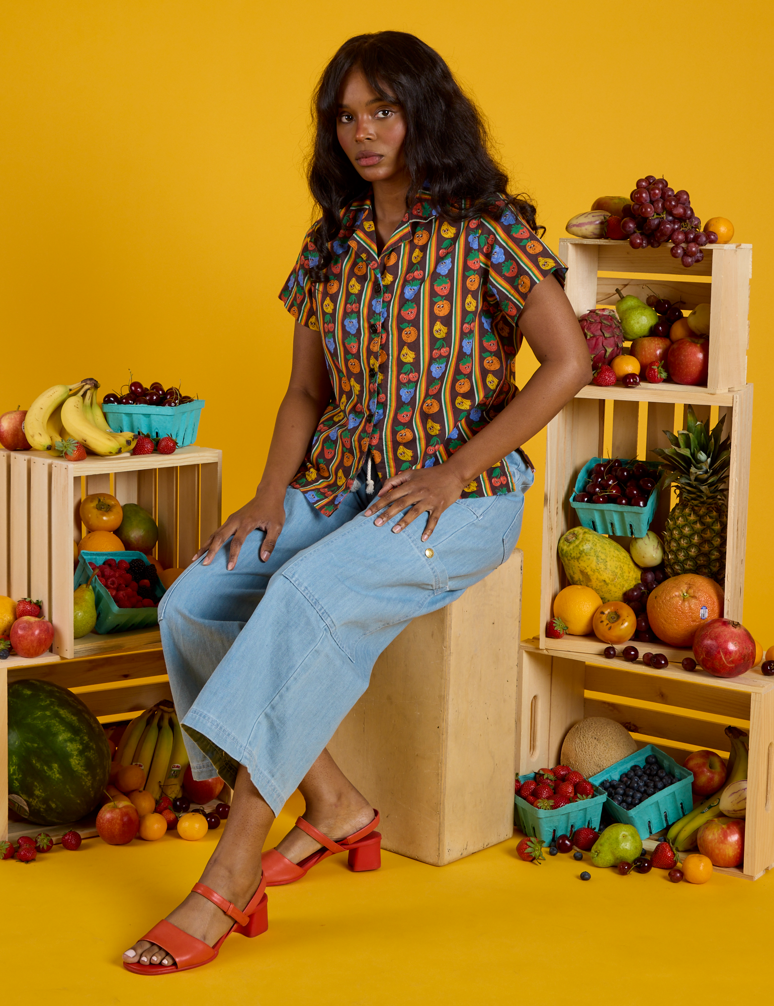 Fruit Fantasy Pantry Button-Up