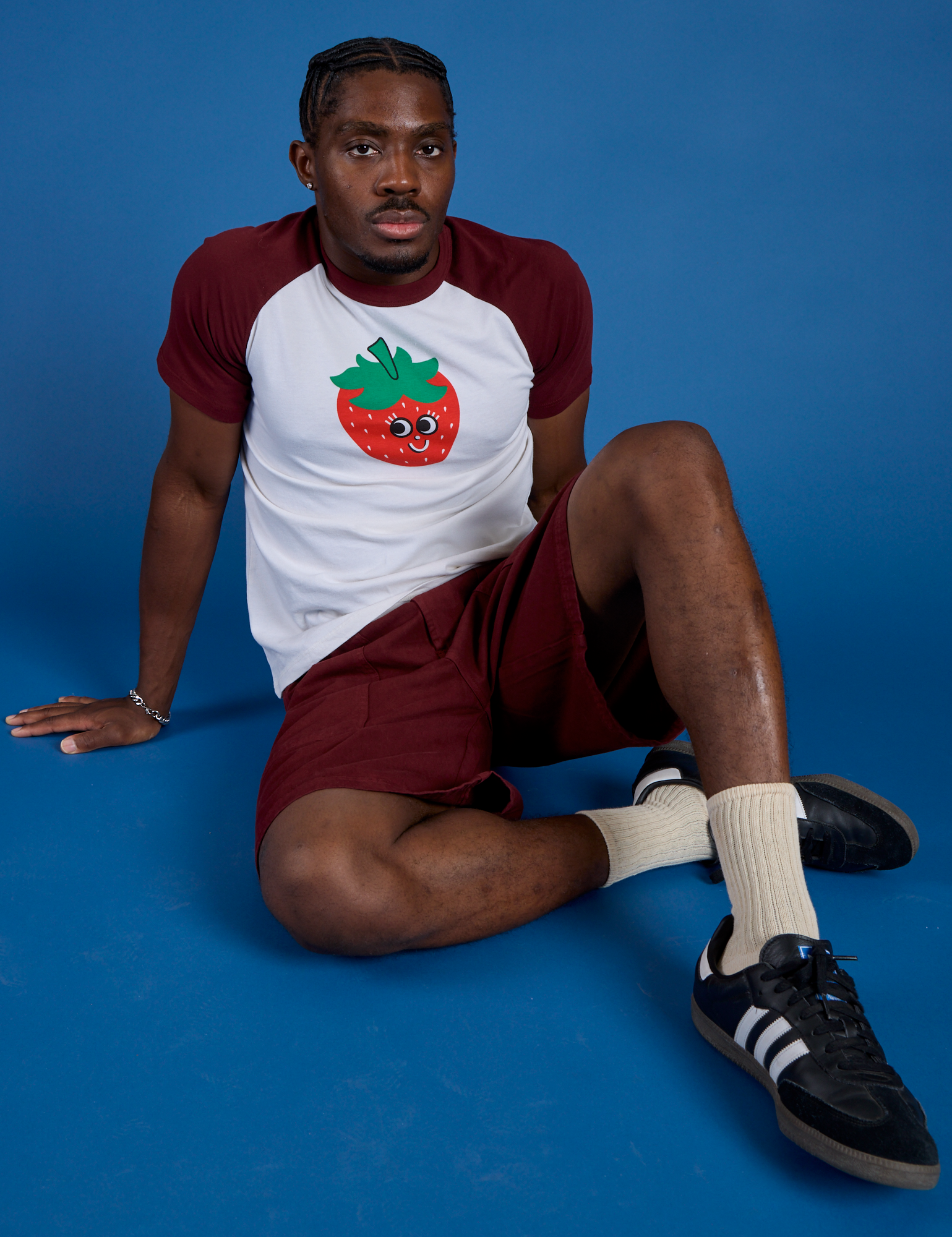 Produce Raglan Tee in Strawberry on Isaac