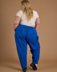 Heritage Trousers in Royal Blue back view on Juliet