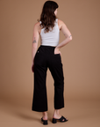 Organic Action Pants in Basic Black back view on Alex