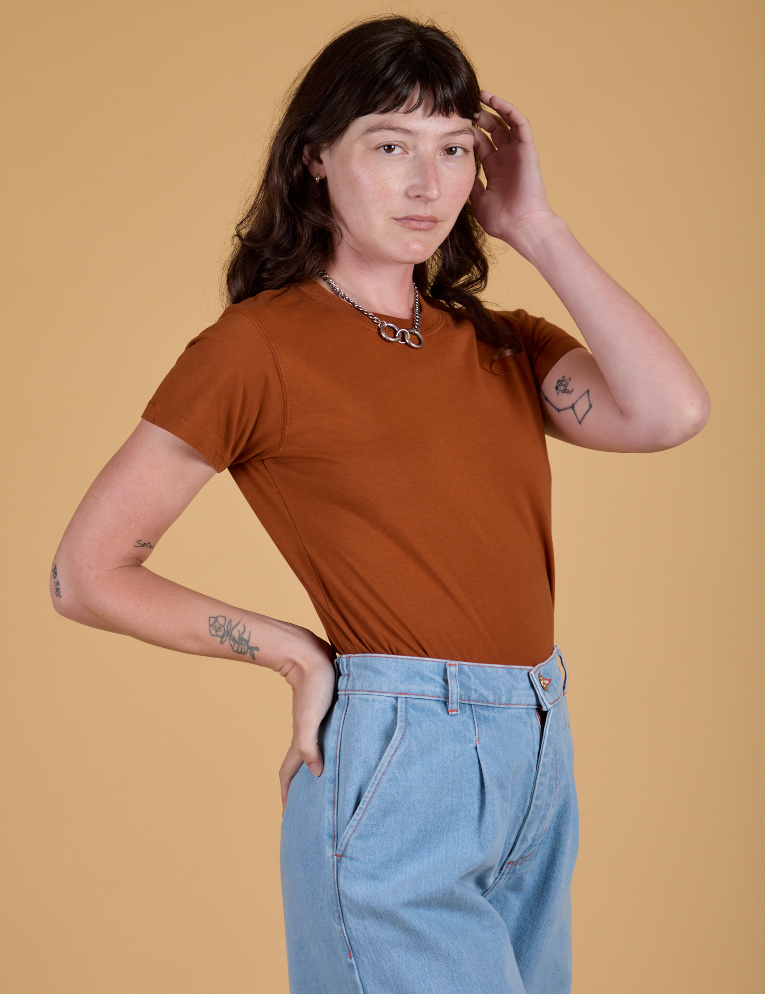 The Organic Vintage Tee - Burnt Terracotta