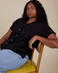 Meghna is wearing Pantry Button-Up in Basic Black