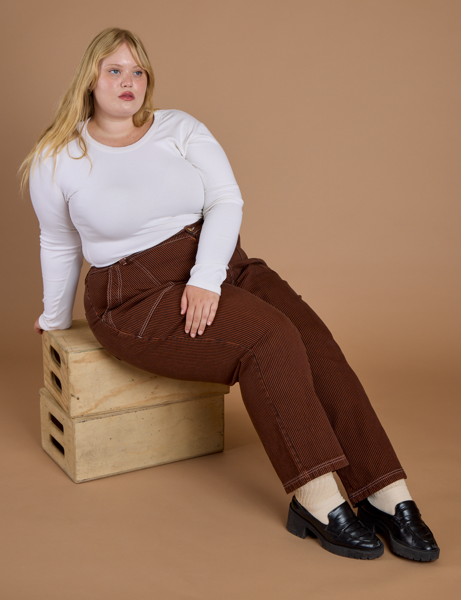 Railroad Denim Work Pants - Burnt Terracotta Overdye