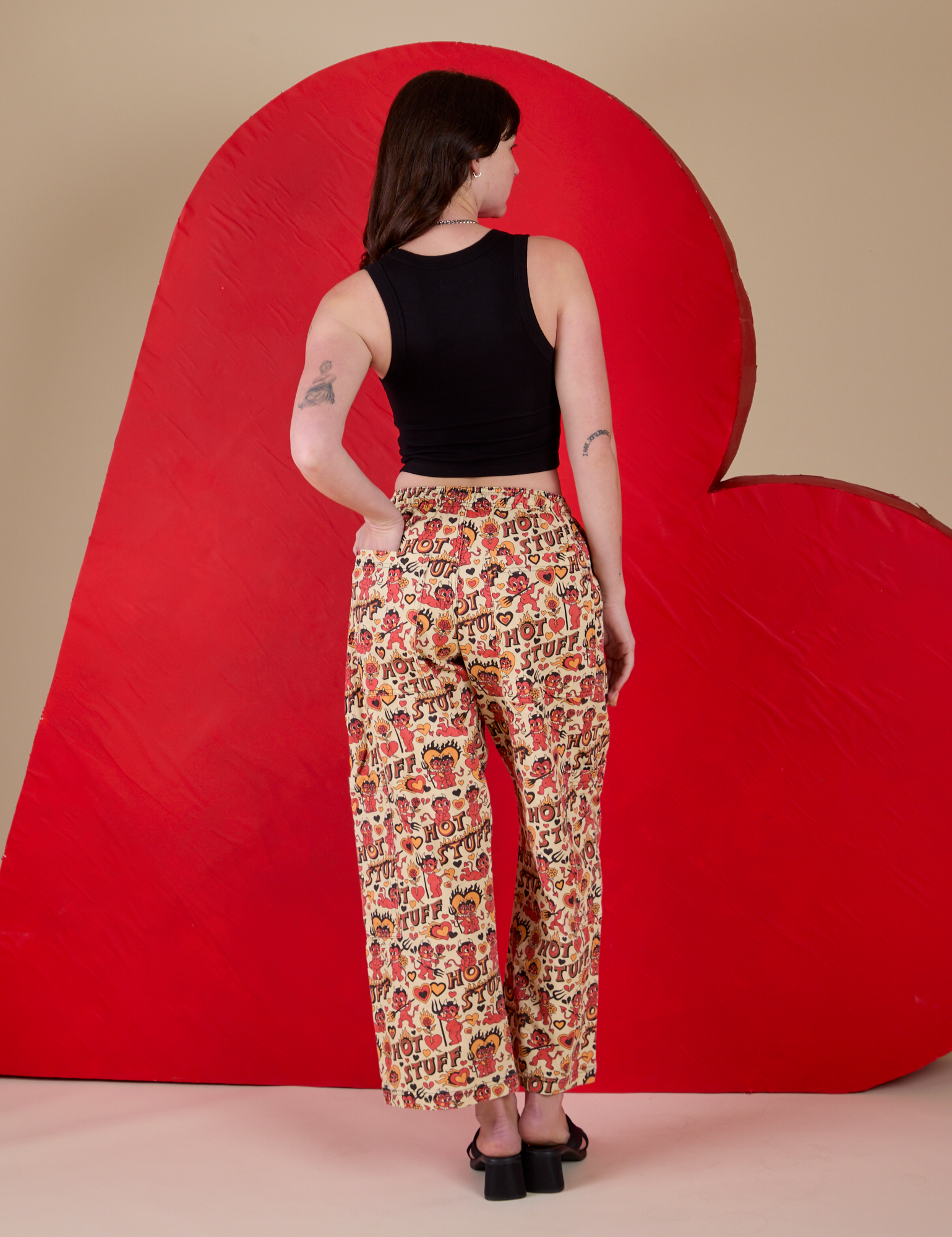 Hot Stuff Drop Pocket Cargo Pants back view on Alex