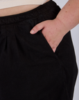 Pleated Pull-On Pants - Basic Black