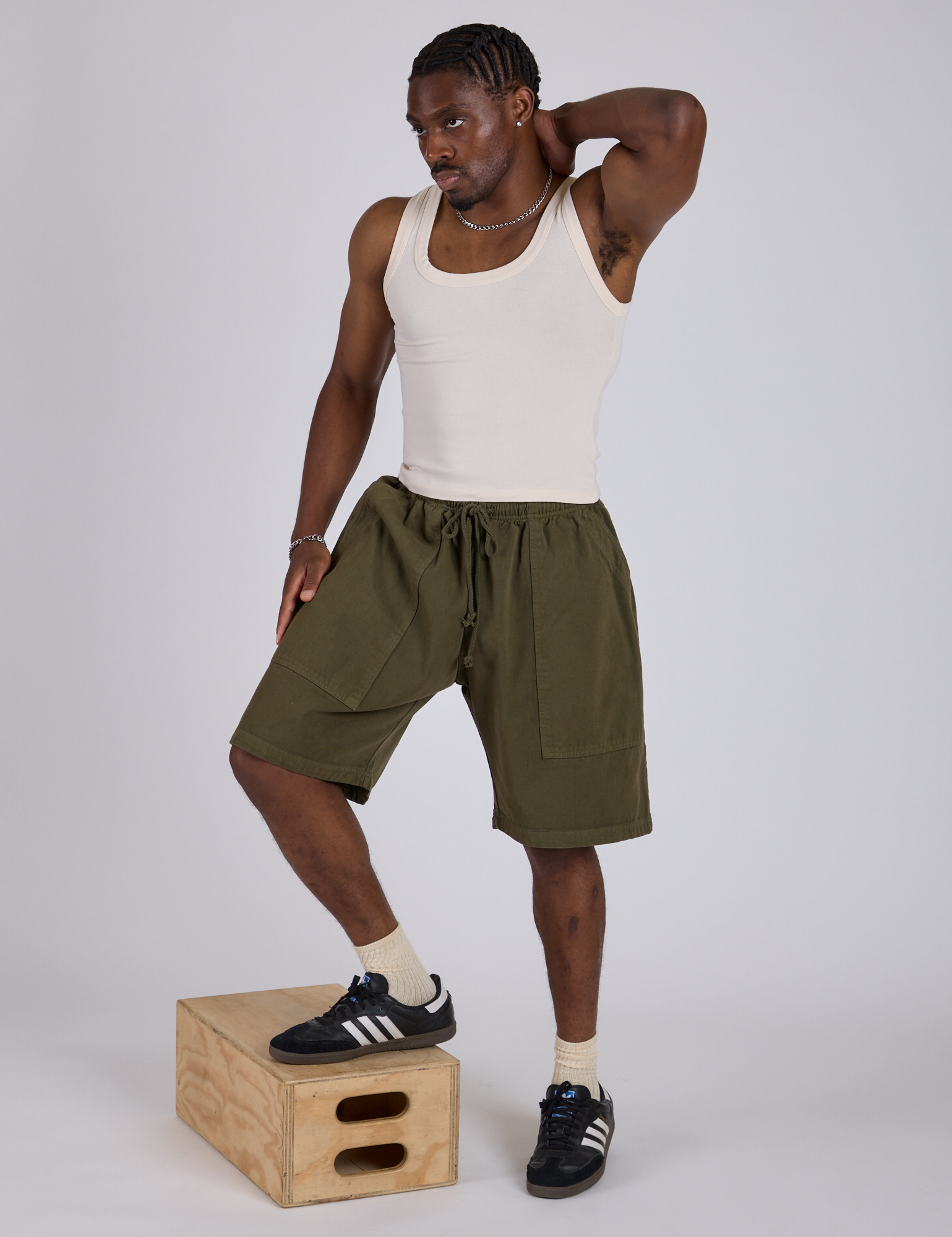 Drawstring Shorts - Surplus Green