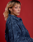 Close up side view of Chain Link Work Jacket on Tiara