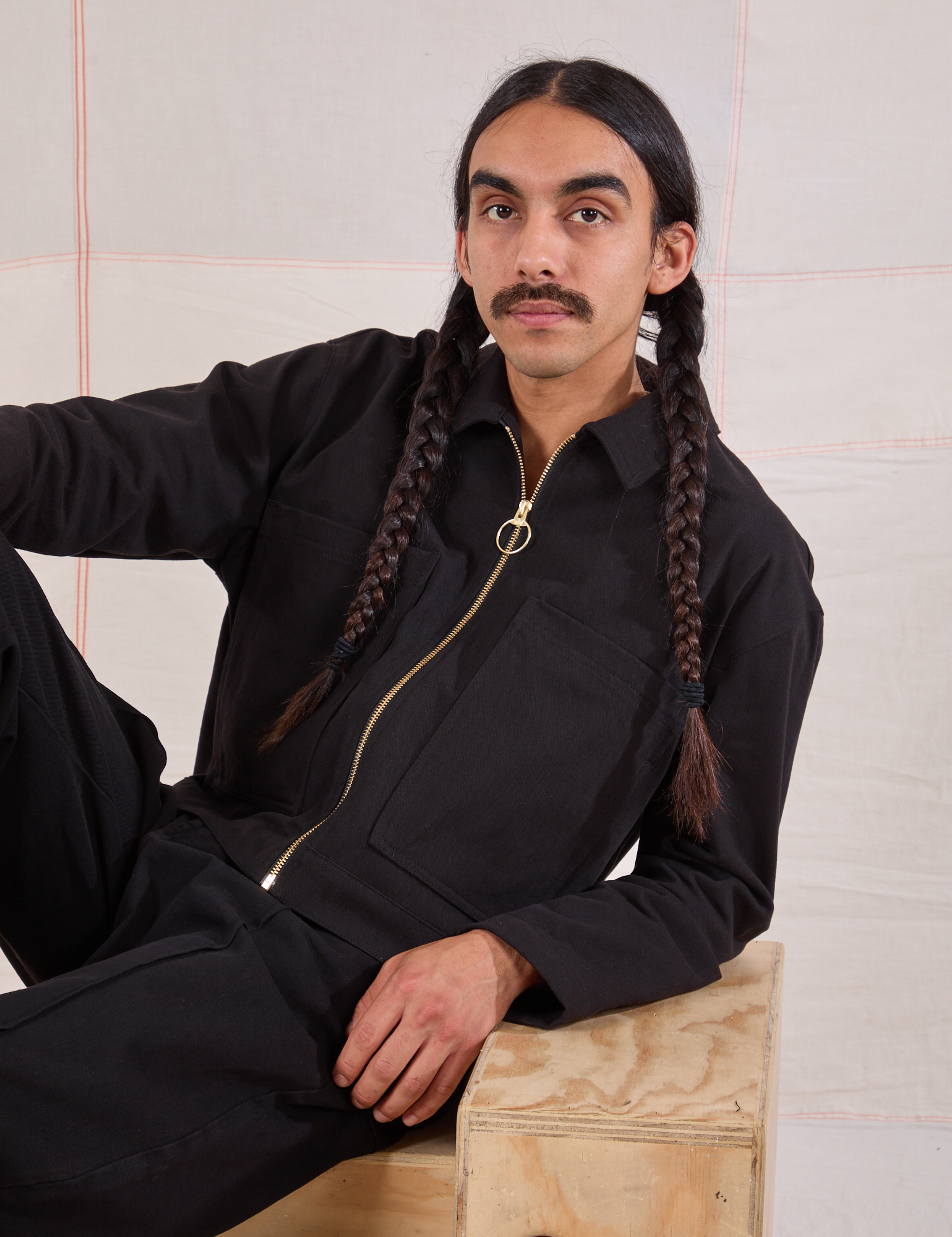 Mechanic Jacket in Basic Black worn by Anthony
