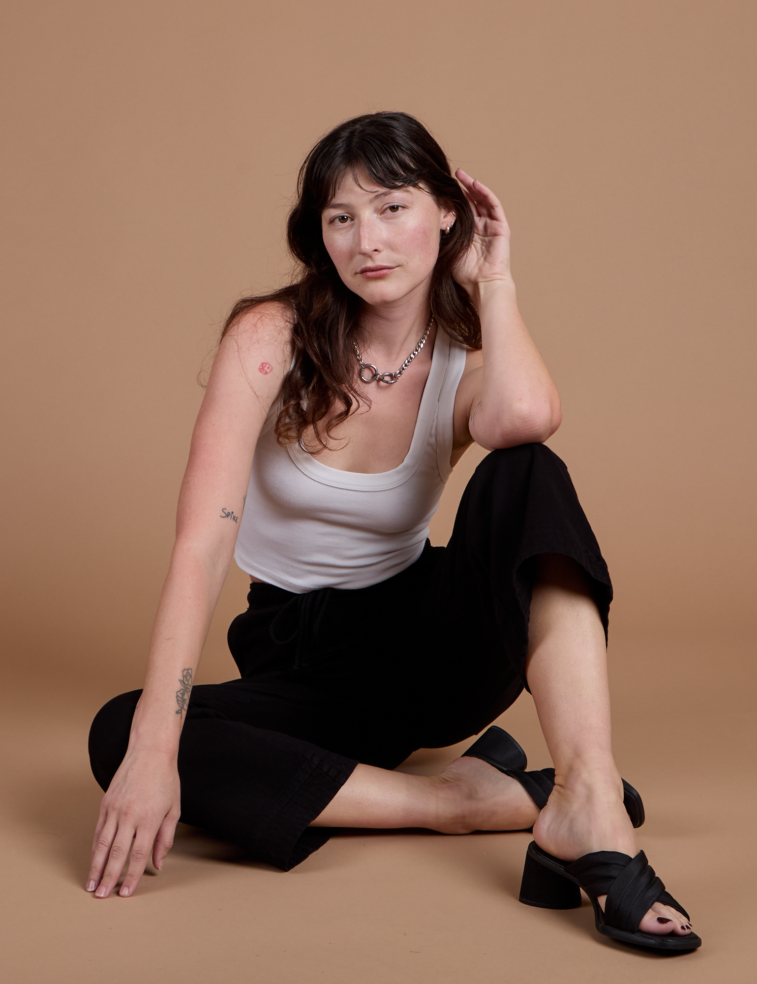 Organic Action Pants in Basic Black on Alex