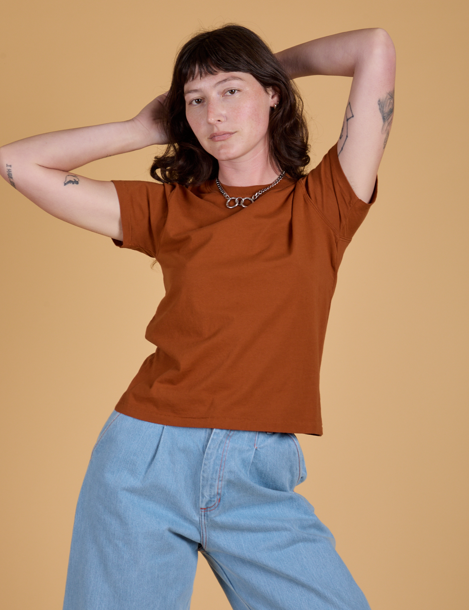 The Organic Vintage Tee - Burnt Terracotta