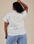 Pantry Button-Up in Vintage Tee White back view on Meghna