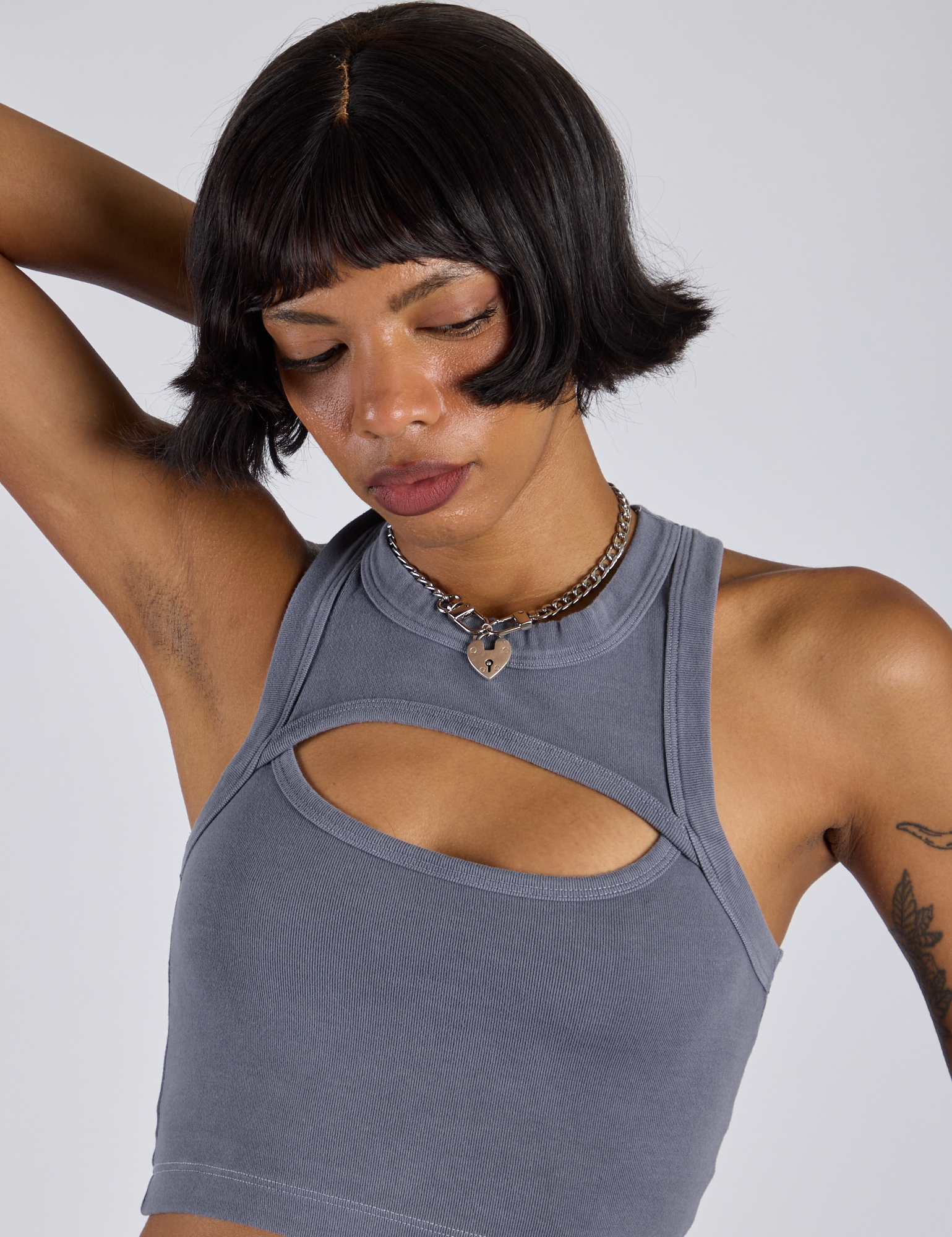 Porthole Tank - Washed Grey