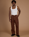 Railroad Denim Work Pants - Burnt Terracotta Overdye