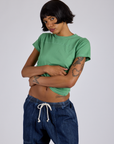 Jr. Varsity Tee in Seafoam Green on Kira