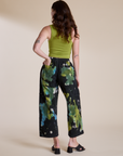 Magic Waters Drop Pocket Pants in Green Pool back view on Alex